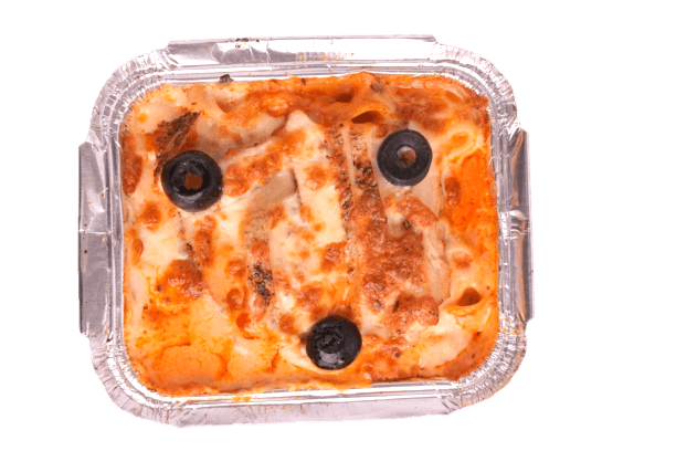 Pasta Powerhouse baked pasta topped with olives